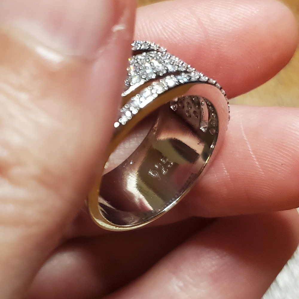 NWOT Silver White Sapphire Ring - Picture 4 of 10